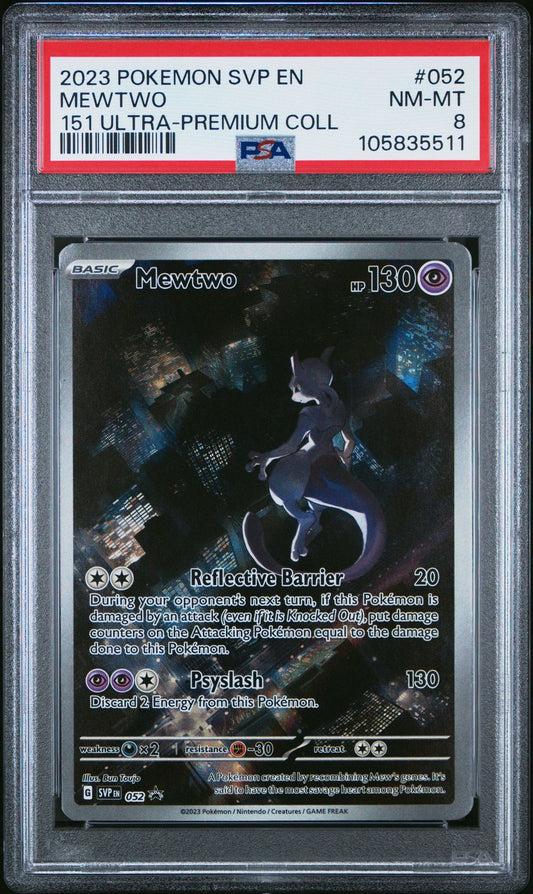 PSA 8 NM-MT Pokemon 2023 Mewtwo SVP052 151 Ultra-Premium Collection